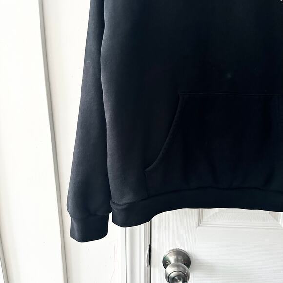 Celine Black Loose Oversized Checkered Studded Logo Drawstring Hoodie Small Read - Picture 4 of 11